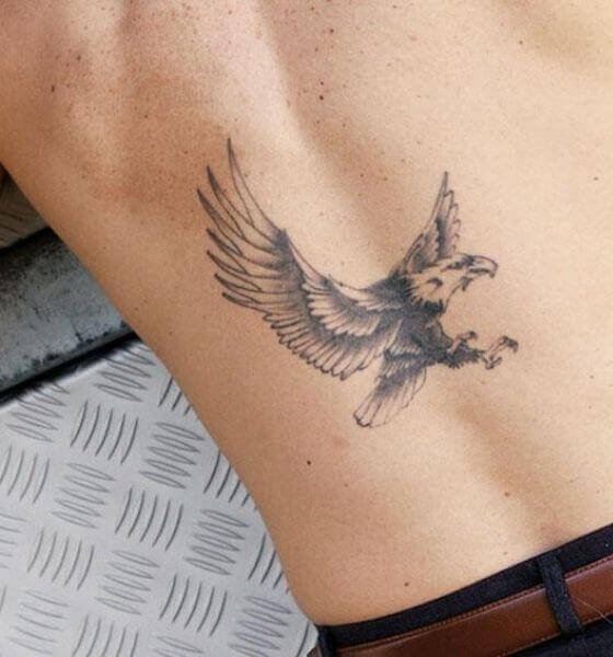Eagle Tattoo on the lumber ideas