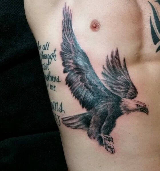 Eagle Tattoo on the waist 2