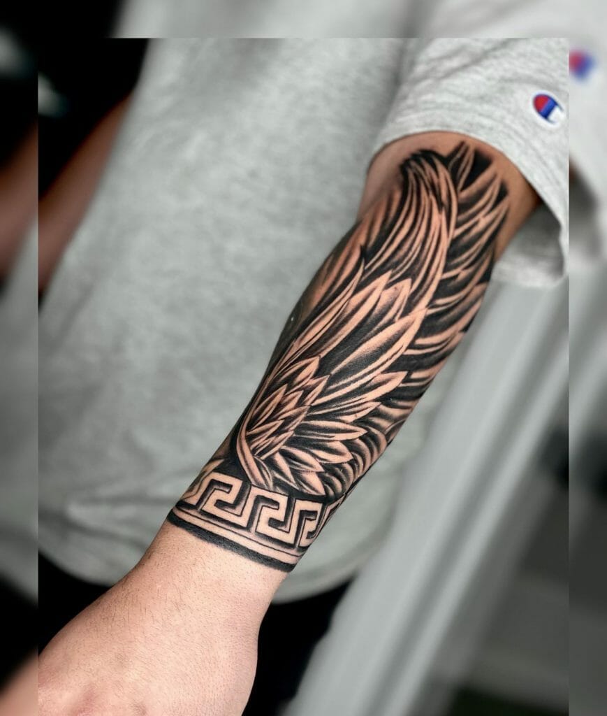 Forearm Wing Tattoos