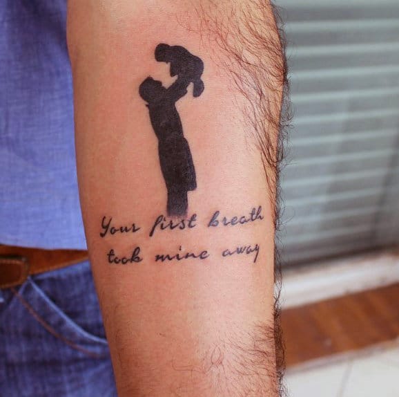 Mens Father Son Tattoos With Quote