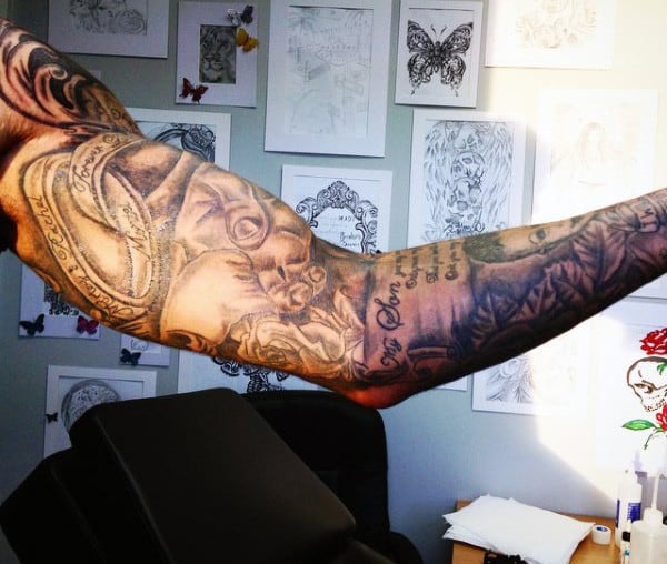 Sleeve Father And Son Tattoo For Men